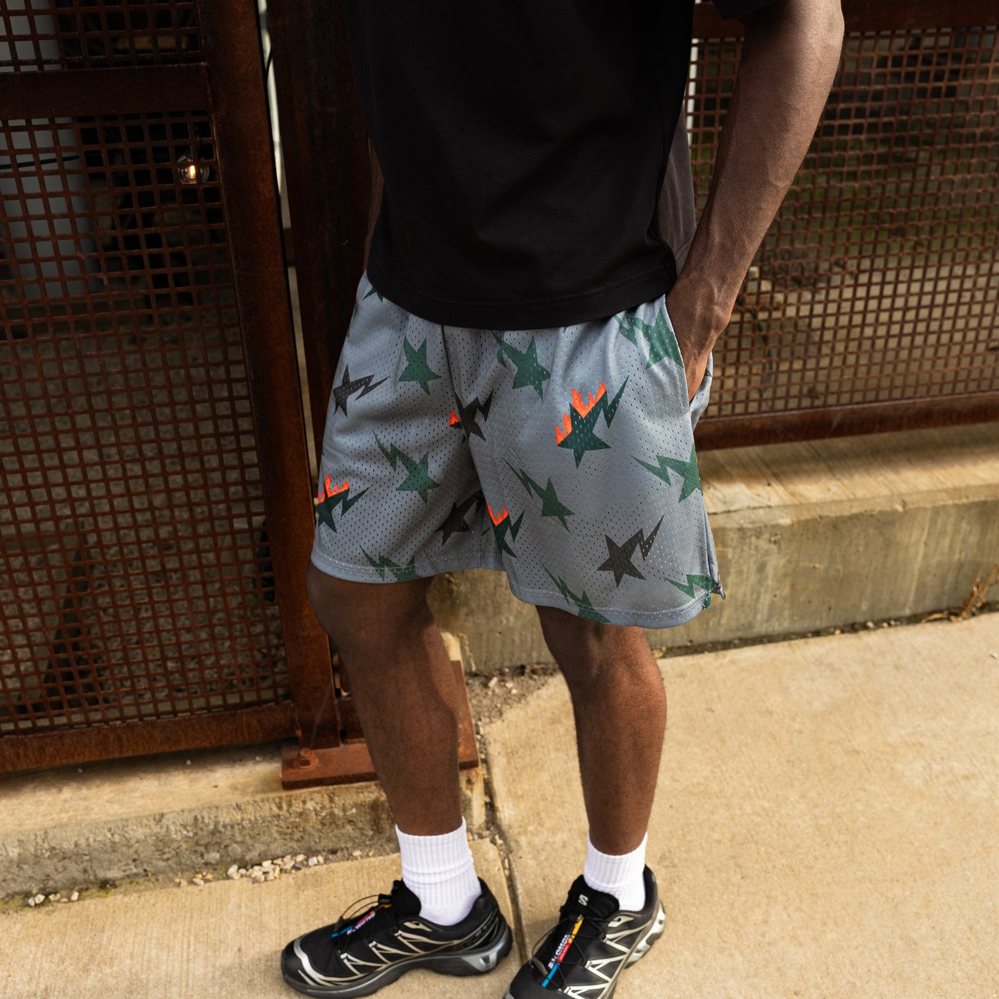 Bapesta Mesh Shorts - GREY