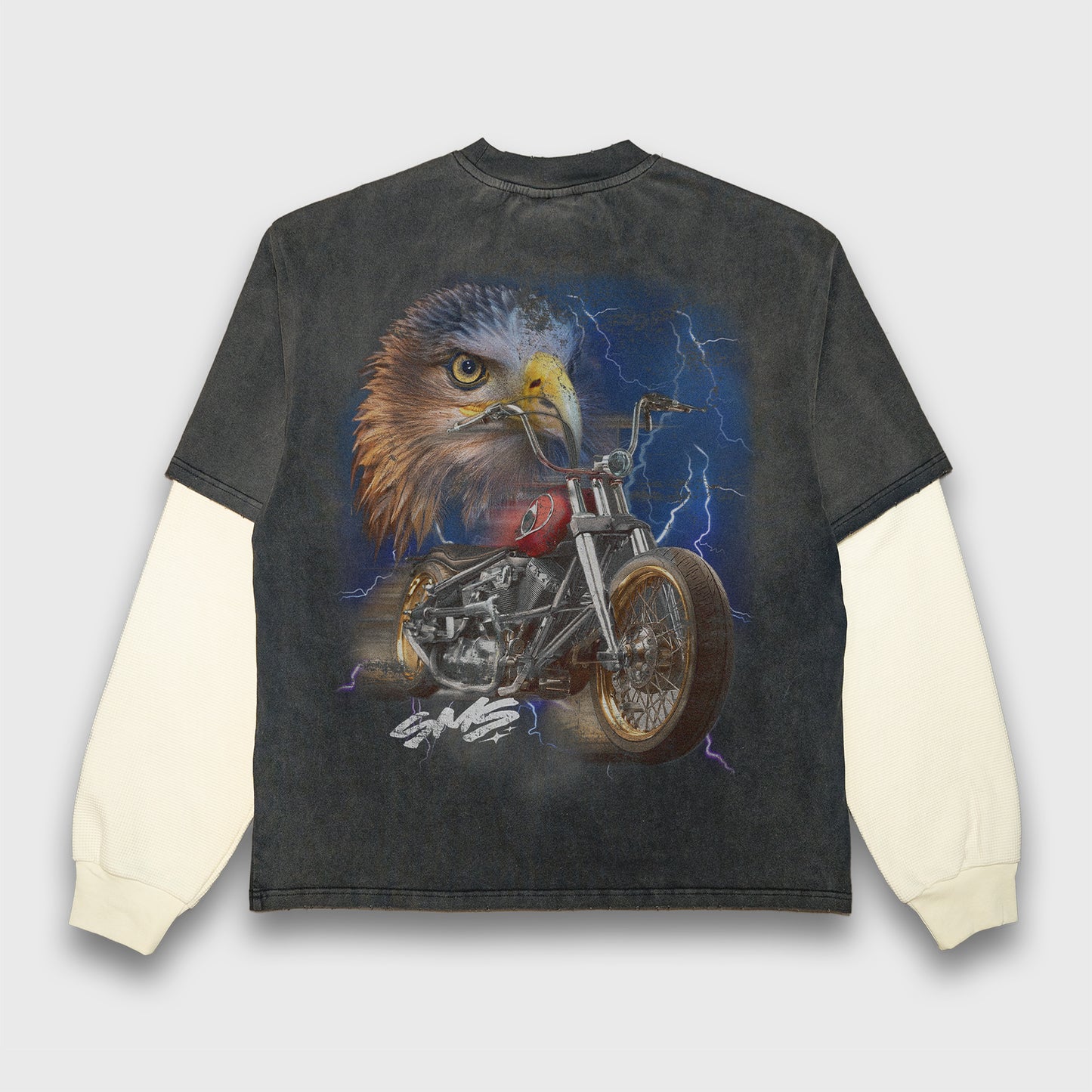 Vintage Eagle Thermal - Faded Black