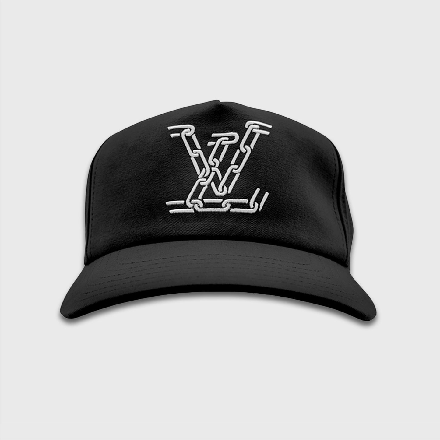 LV Chain Logo Snapback - BLACK