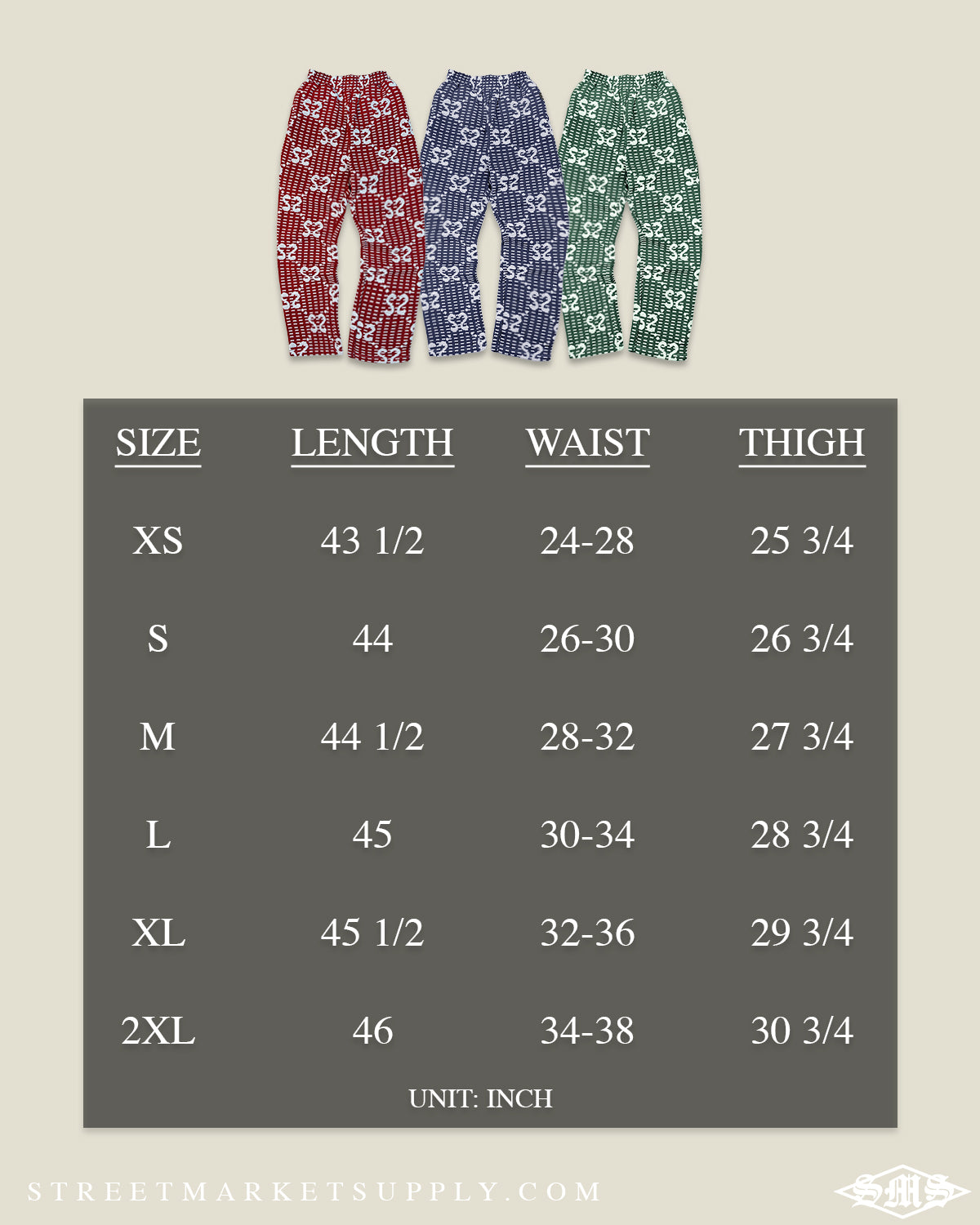 SS Monogram Tapestry DRAPE PANTS - RED