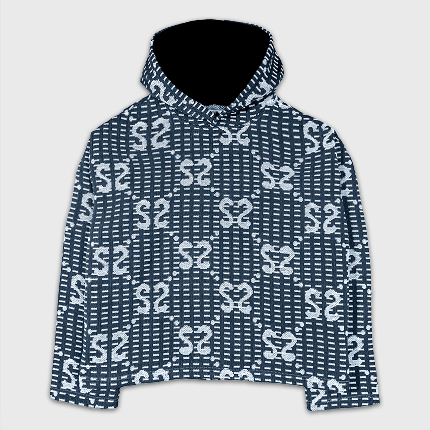 SS Monogram Tapestry HOODIE - BLUE