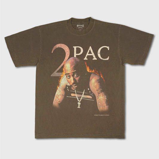 2PAC Tee - Vintage BROWN