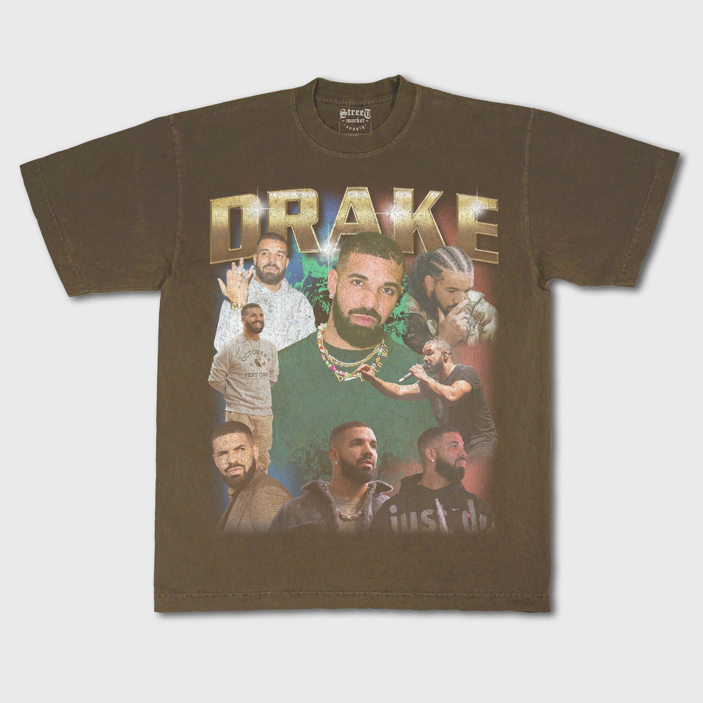 DRAKE Tee - Vintage BROWN