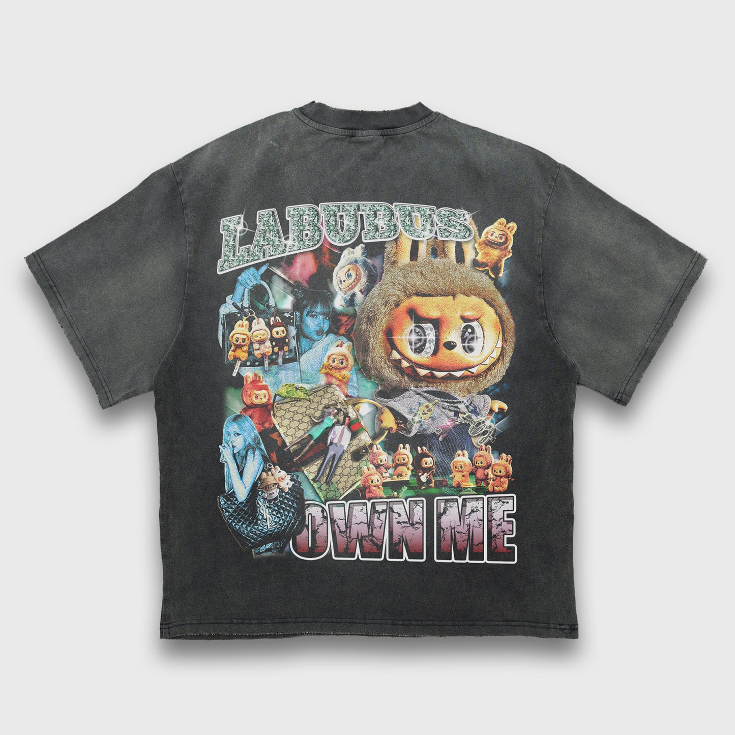 Labubu Tee - Faded Black