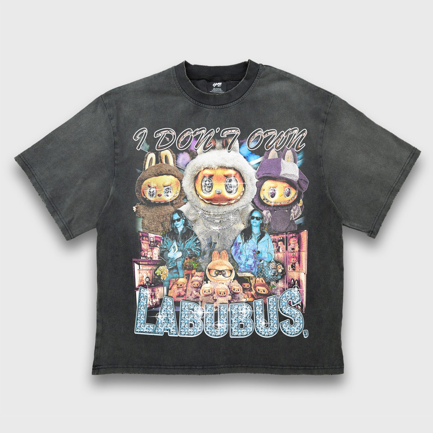 Labubu Tee - Faded Black