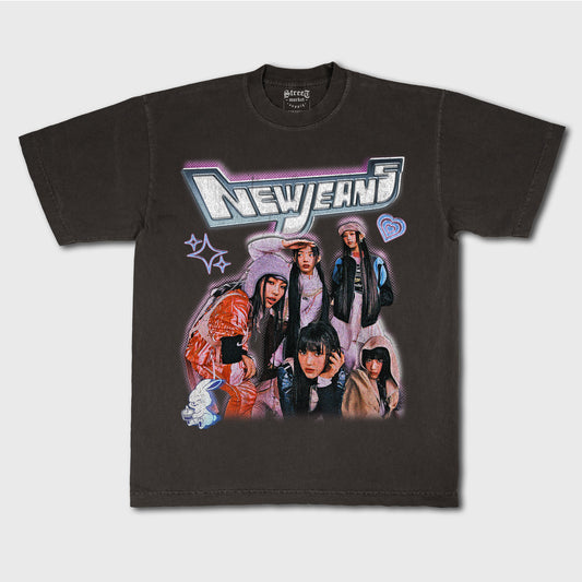 NEWJEANS Tee - Vintage BLACK