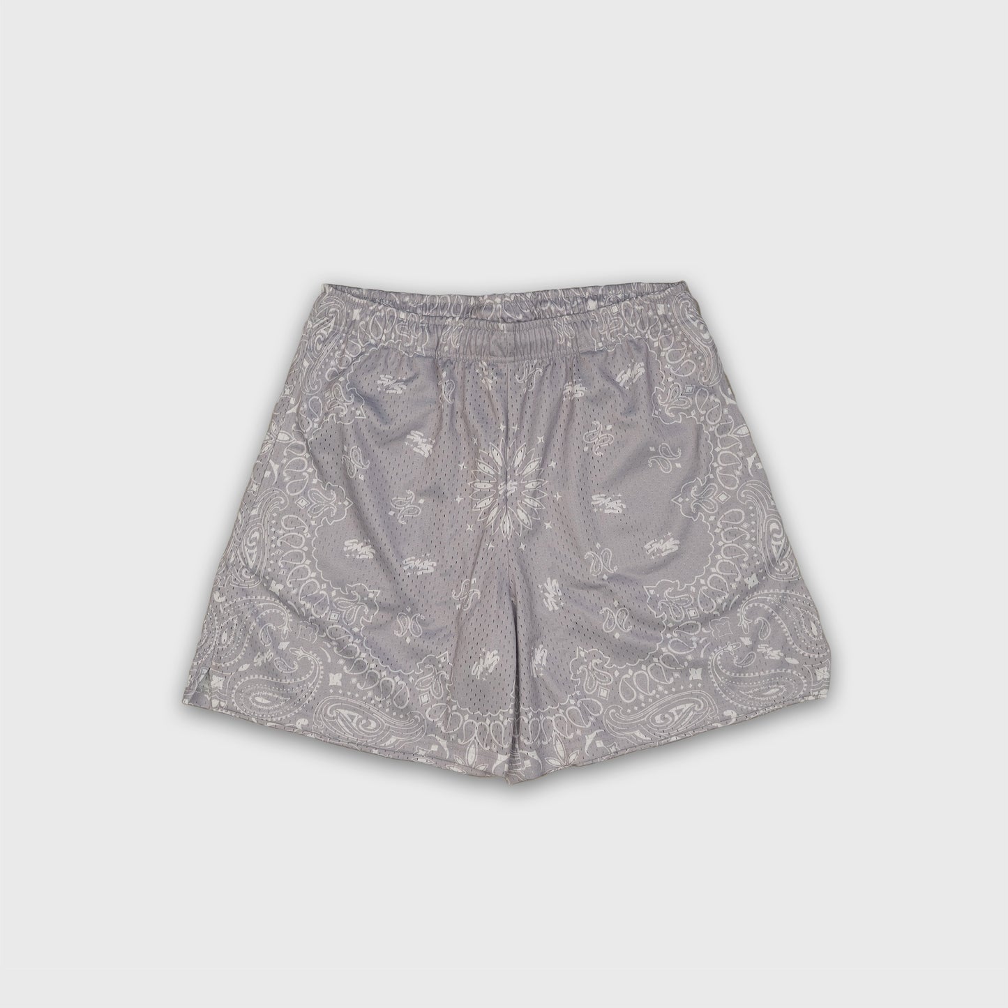 Paisley Mesh Shorts - COOL GREY