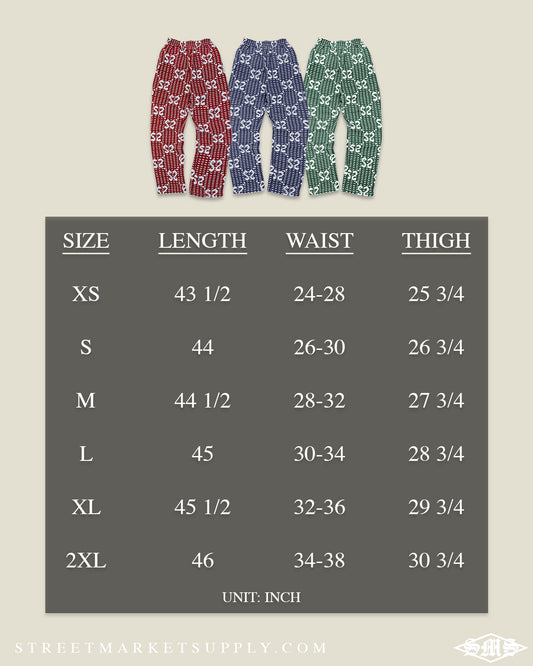 SS Monogram Tapestry DRAPE PANTS - GREEN