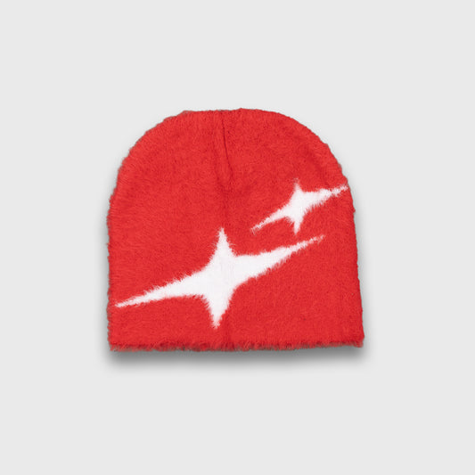 Mohair Beanie - Red